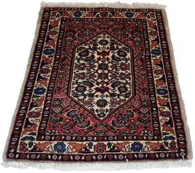 Canvello Hand Made Formal Medallion Silkroad Bidjar Rug - 1'6'' X 1'11'' - Canvello