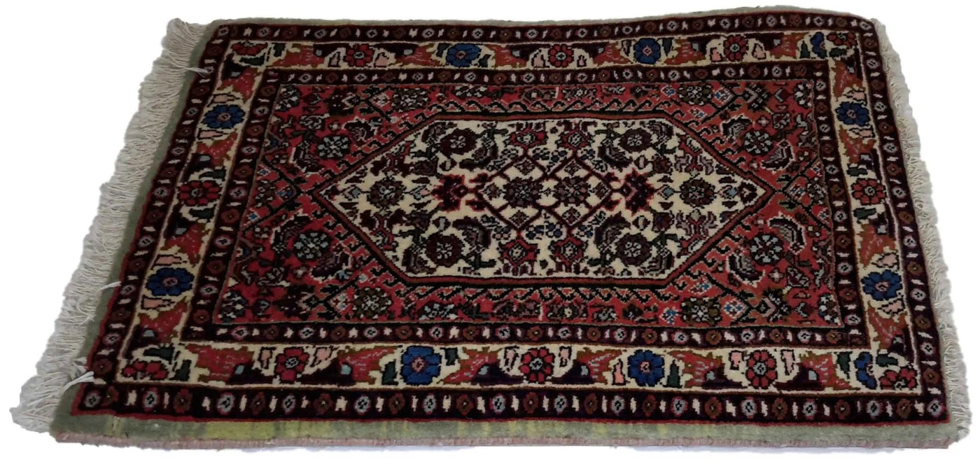 Canvello Hand Made Formal Medallion Silkroad Bidjar Rug - 1'6'' X 1'11'' - Canvello