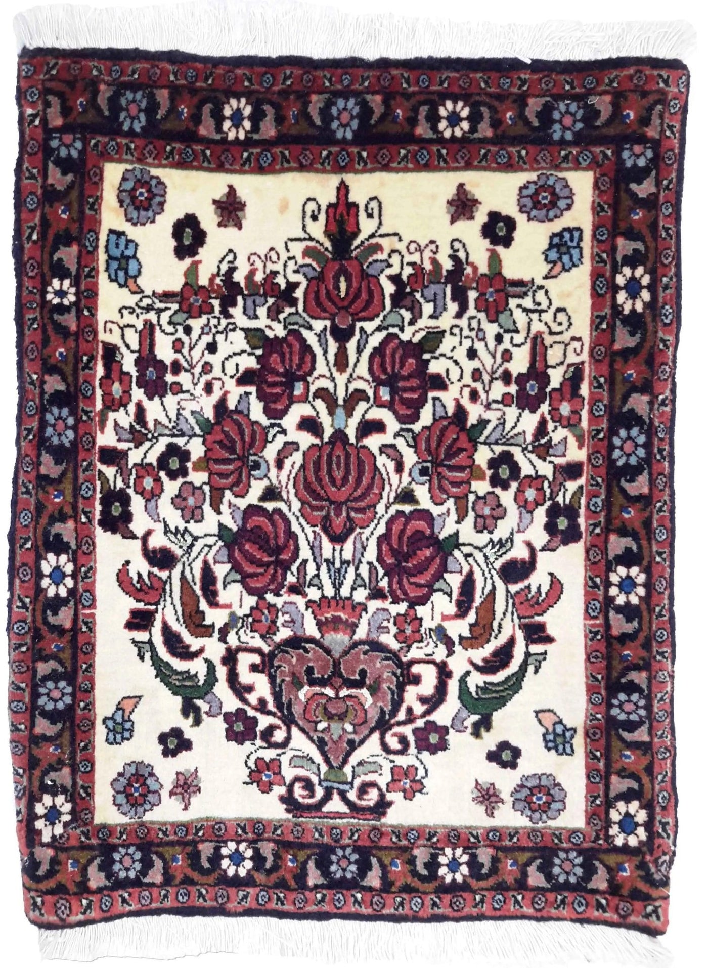 Canvello Hand Made Formal Medallion Silkroad Bidjar Rug - 1'7'' X 2'0'' - Canvello