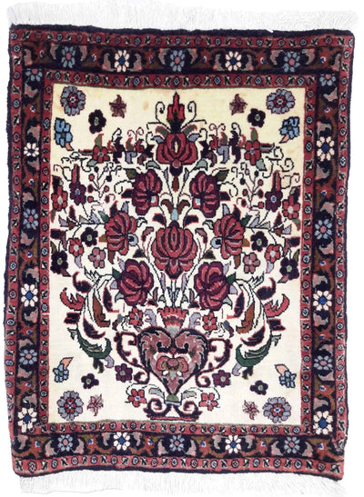 Canvello Hand Made Formal Medallion Silkroad Bidjar Rug - 1'7'' X 2'0'' - Canvello