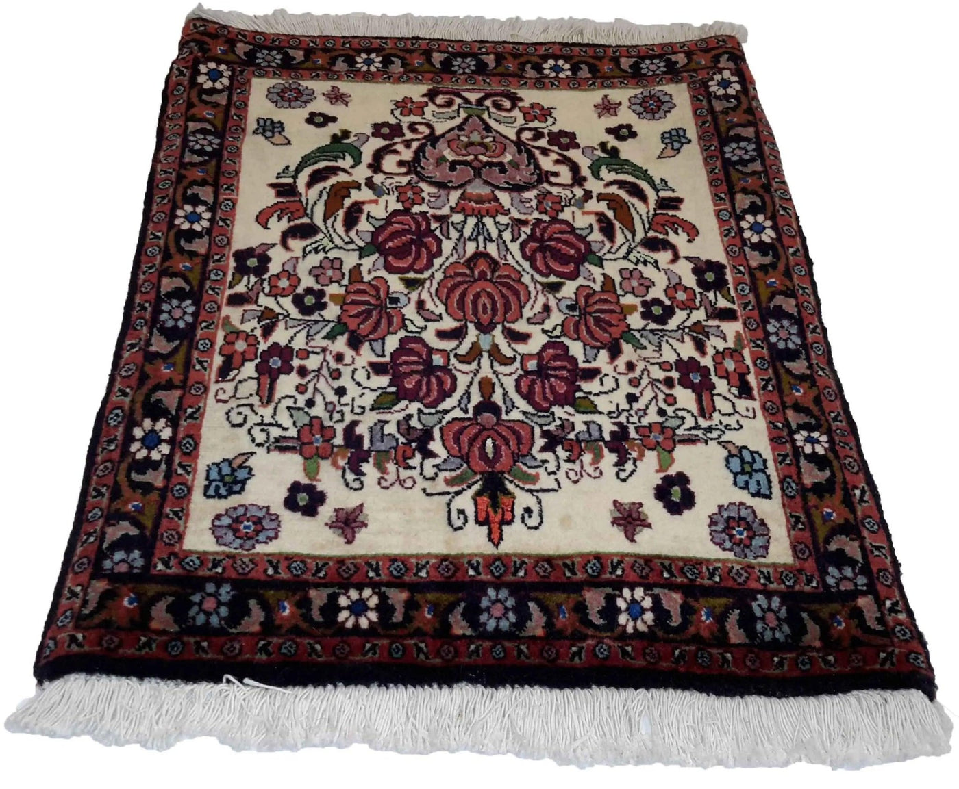 Canvello Hand Made Formal Medallion Silkroad Bidjar Rug - 1'7'' X 2'0'' - Canvello