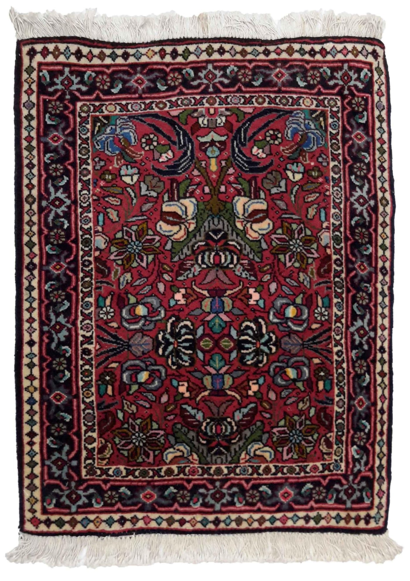 Canvello Hand Made Formal Medallion Silkroad Bidjar Rug - 1'7'' X 2'0'' - Canvello