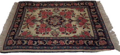 Canvello Hand Made Formal Medallion Silkroad Bidjar Rug - 1'7'' X 2'2'' - Canvello