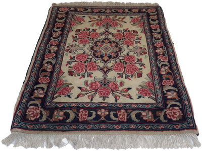 Canvello Hand Made Formal Medallion Silkroad Bidjar Rug - 1'7'' X 2'2'' - Canvello