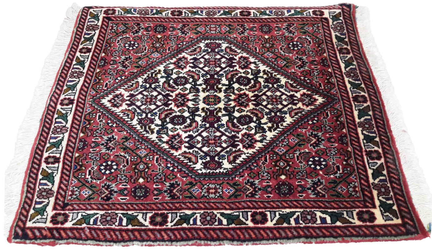 Canvello Hand Made Formal Medallion Silkroad Bidjar Rug - 1'8'' X 1'11'' - Canvello