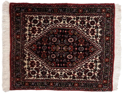 Canvello Hand Made Formal Medallion Silkroad Bidjar Rug - 1'8'' X 2'0'' - Canvello