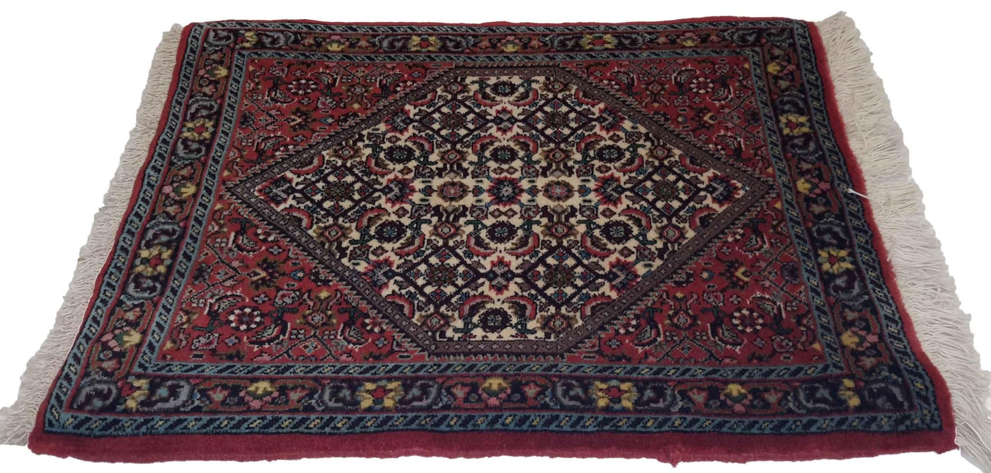 Canvello Hand Made Formal Medallion Silkroad Bidjar Rug - 1'8'' X 2'0'' - Canvello