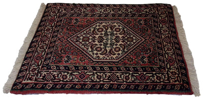 Canvello Hand Made Formal Medallion Silkroad Bidjar Rug - 1'8'' X 2'0'' - Canvello