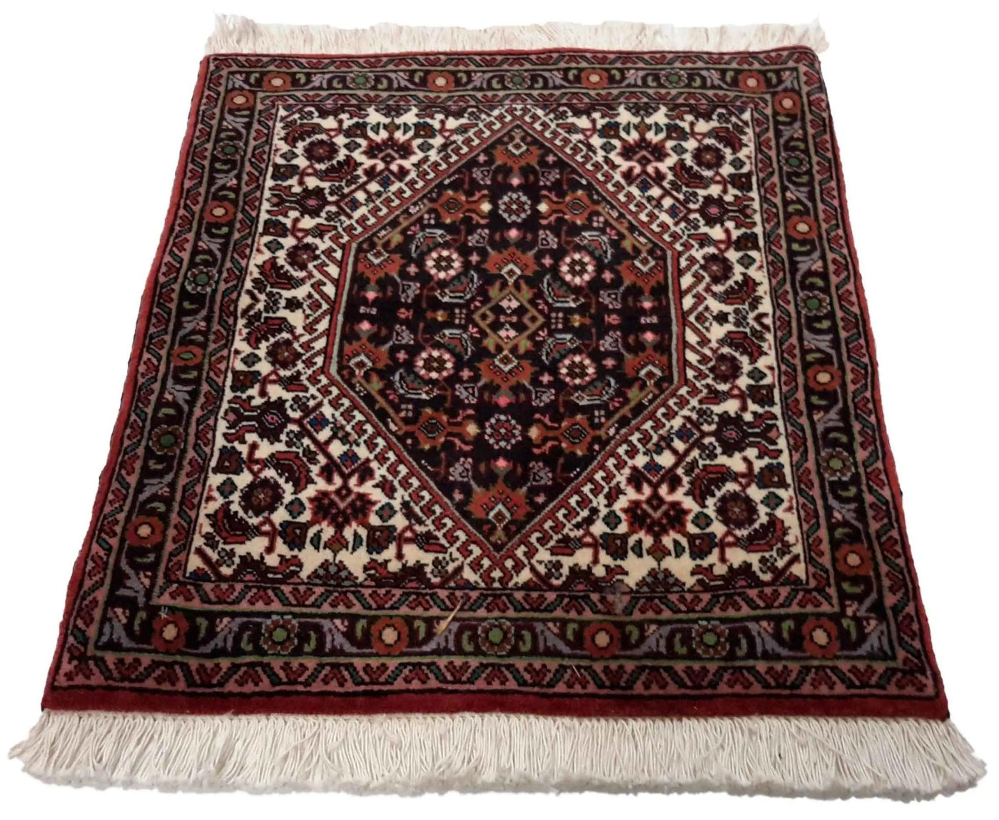 Canvello Hand Made Formal Medallion Silkroad Bidjar Rug - 1'8'' X 2'0'' - Canvello