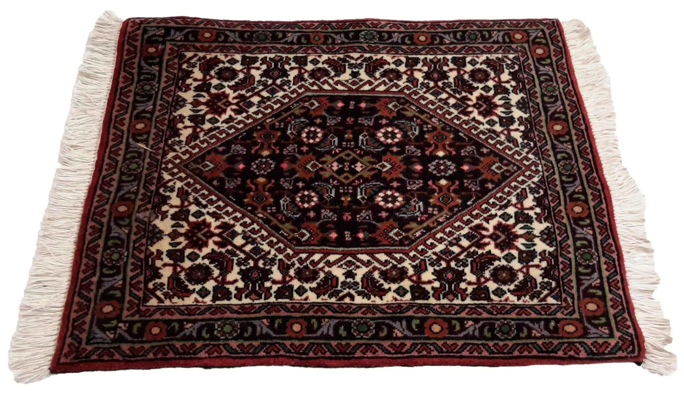 Canvello Hand Made Formal Medallion Silkroad Bidjar Rug - 1'8'' X 2'0'' - Canvello