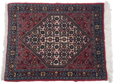 Canvello Hand Made Formal Medallion Silkroad Bidjar Rug - 1'8'' X 2'0'' - Canvello