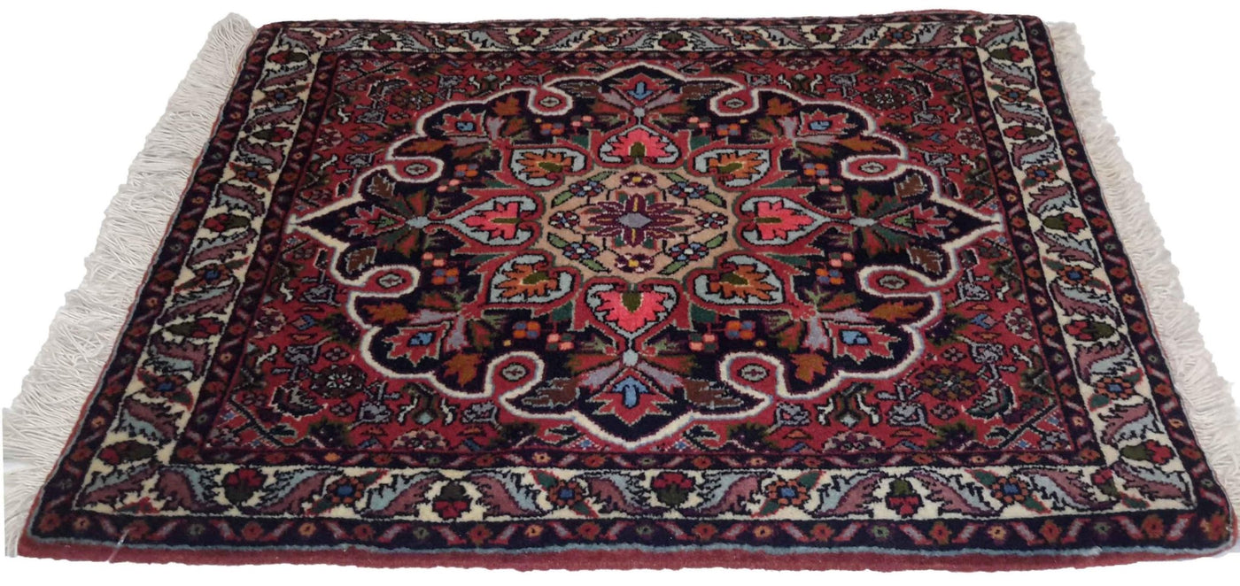 Canvello Hand Made Formal Medallion Silkroad Bidjar Rug - 1'8'' X 2'0'' - Canvello