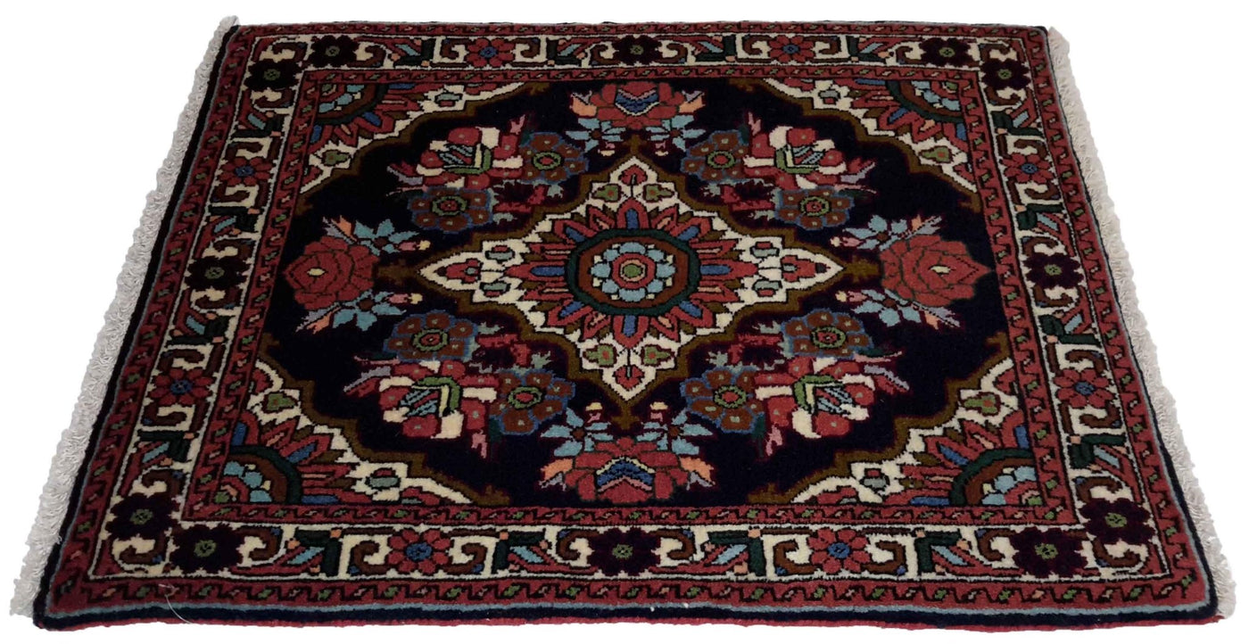 Canvello Hand Made Formal Medallion Silkroad Bidjar Rug - 1'8'' X 2'0'' - Canvello