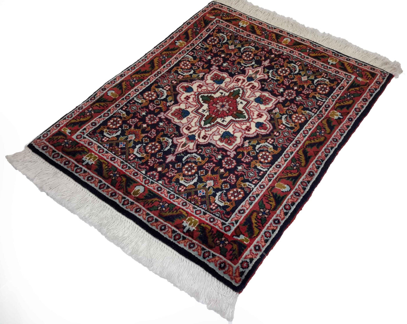 Canvello Hand Made Formal Medallion Silkroad Bidjar Rug - 1'8'' X 2'1'' - Canvello