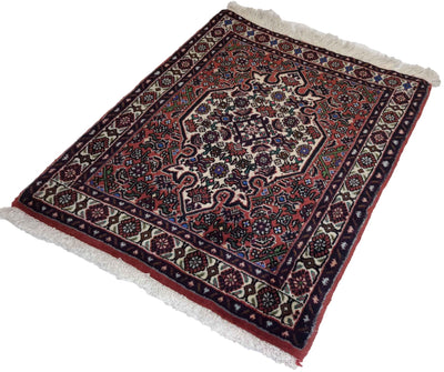 Canvello Hand Made Formal Medallion Silkroad Bidjar Rug - 1'8'' X 2'1'' - Canvello