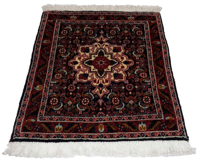 Canvello Hand Made Formal Medallion Silkroad Bidjar Rug - 1'8'' X 2'1'' - Canvello