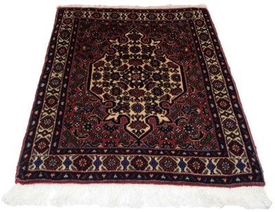 Canvello Hand Made Formal Medallion Silkroad Bidjar Rug - 1'8'' X 2'1'' - Canvello