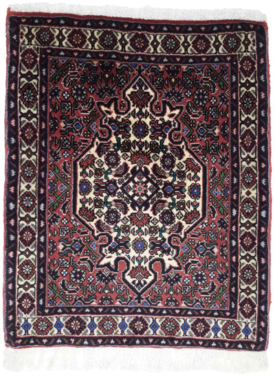 Canvello Hand Made Formal Medallion Silkroad Bidjar Rug - 1'8'' X 2'1'' - Canvello