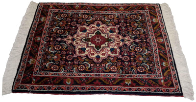 Canvello Hand Made Formal Medallion Silkroad Bidjar Rug - 1'8'' X 2'1'' - Canvello