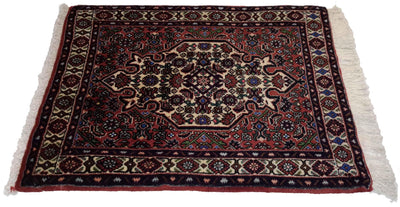 Canvello Hand Made Formal Medallion Silkroad Bidjar Rug - 1'8'' X 2'1'' - Canvello