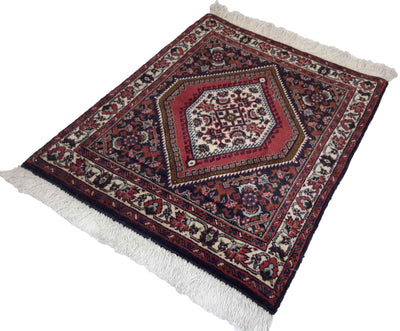 Canvello Hand Made Formal Medallion Silkroad Bidjar Rug - 1'8'' X 2'2'' - Canvello