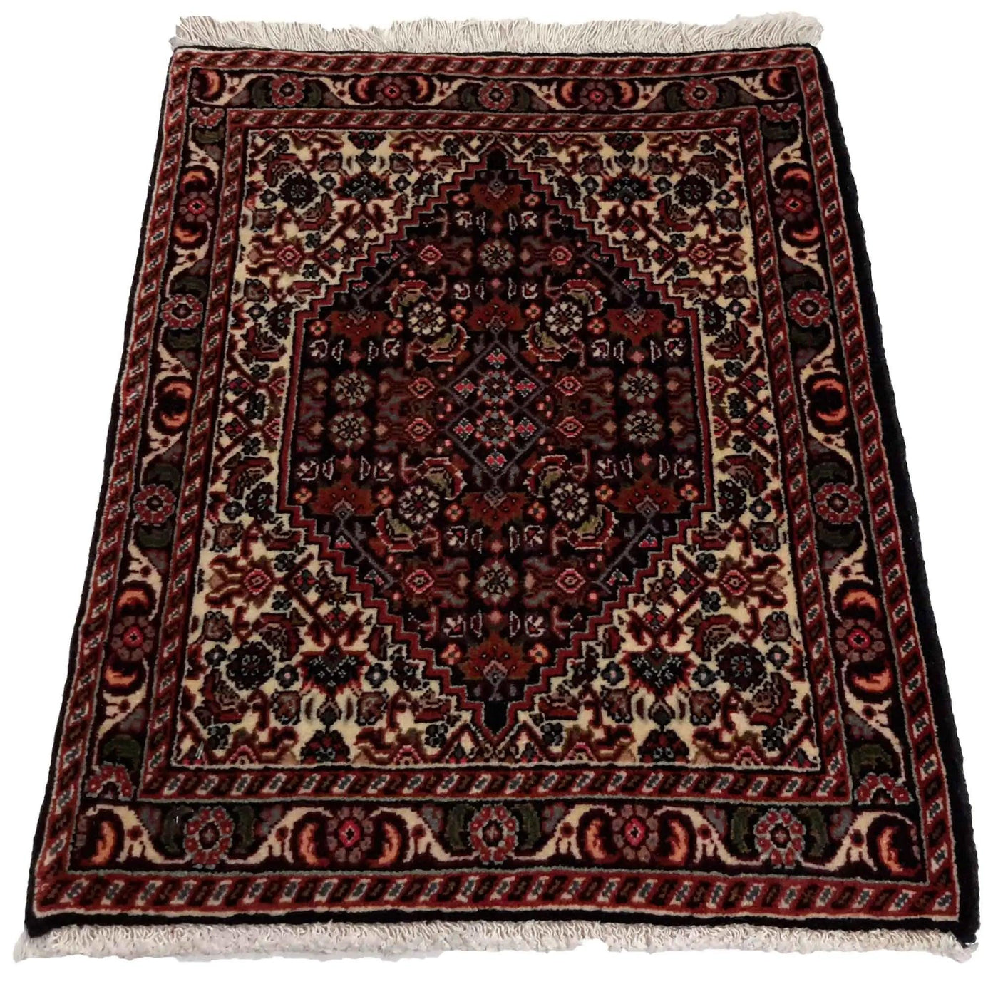 Canvello Hand Made Formal Medallion Silkroad Bidjar Rug - 1'8'' X 2'2'' - Canvello