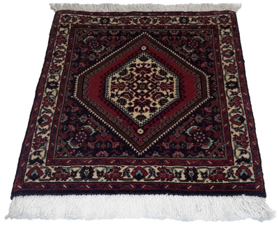 Canvello Hand Made Formal Medallion Silkroad Bidjar Rug - 1'8'' X 2'2'' - Canvello