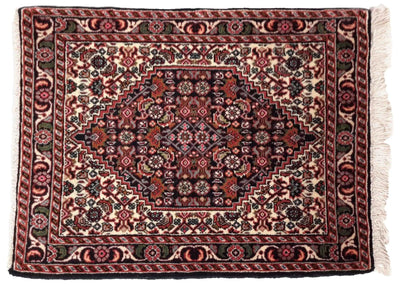 Canvello Hand Made Formal Medallion Silkroad Bidjar Rug - 1'8'' X 2'2'' - Canvello