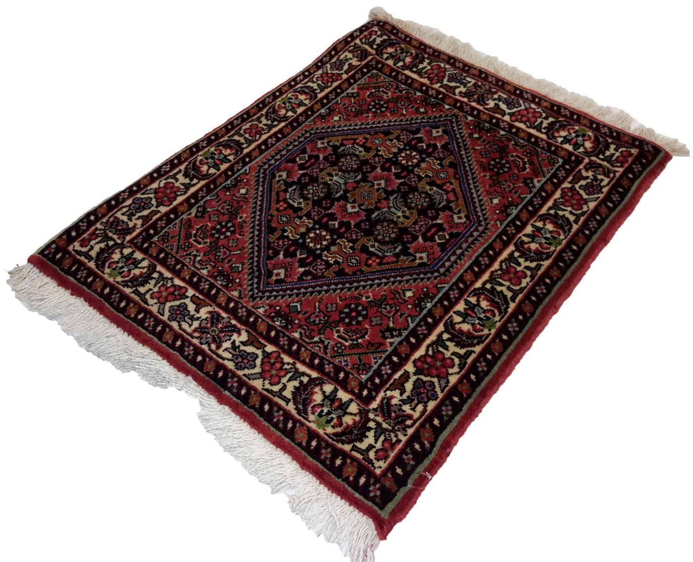 Canvello Hand Made Formal Medallion Silkroad Bidjar Rug - 1'8'' X 2'2'' - Canvello