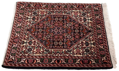 Canvello Hand Made Formal Medallion Silkroad Bidjar Rug - 1'8'' X 2'2'' - Canvello