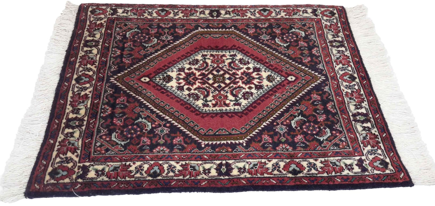 Canvello Hand Made Formal Medallion Silkroad Bidjar Rug - 1'8'' X 2'2'' - Canvello