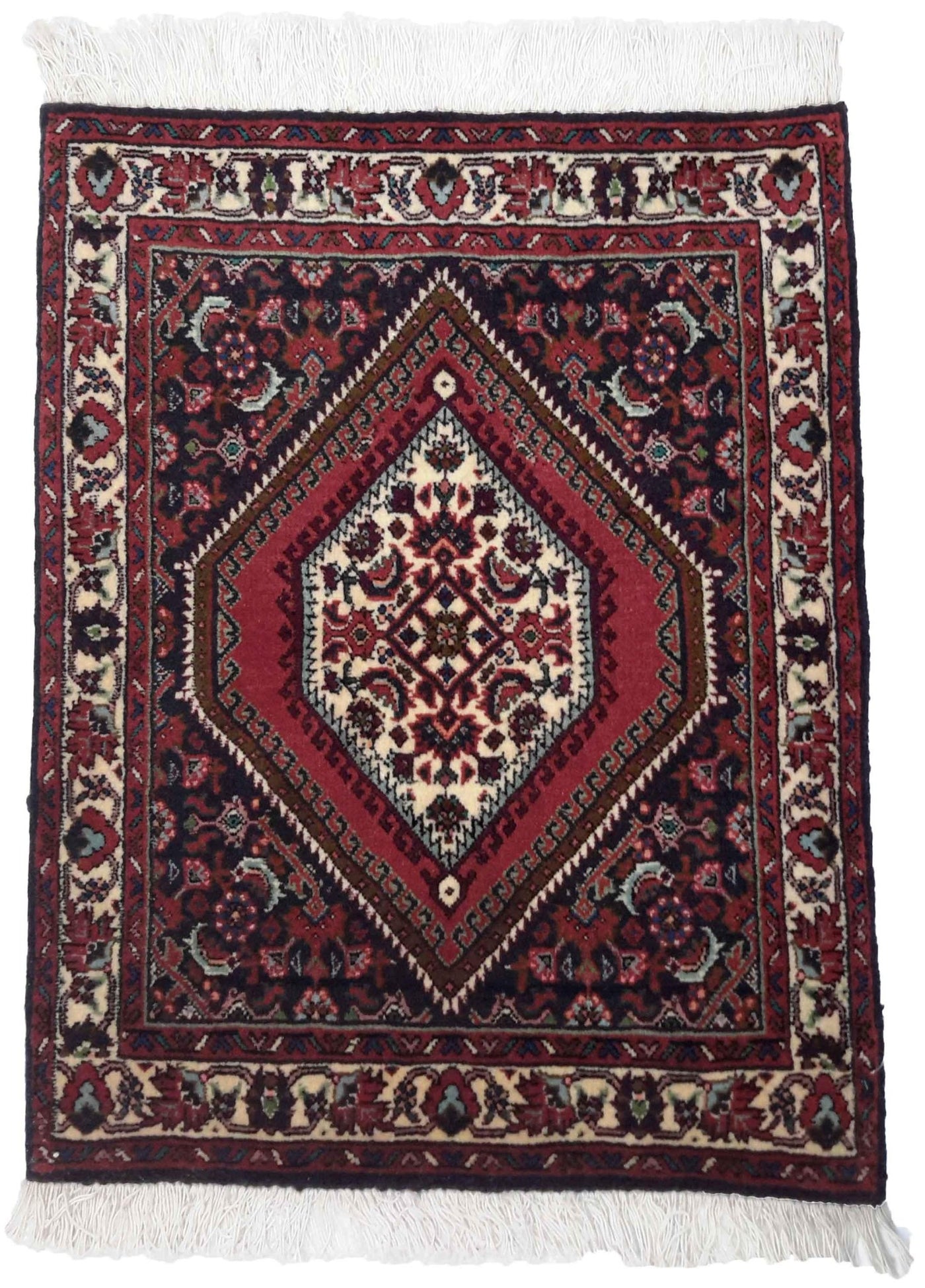 Canvello Hand Made Formal Medallion Silkroad Bidjar Rug - 1'8'' X 2'2'' - Canvello