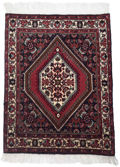 Canvello Hand Made Formal Medallion Silkroad Bidjar Rug - 1'8'' X 2'2'' - Canvello