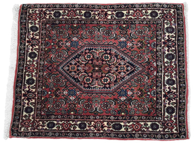 Canvello Hand Made Formal Medallion Silkroad Bidjar Rug - 1'8'' X 2'2'' - Canvello