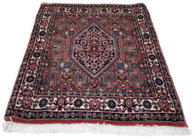 Canvello Hand Made Formal Medallion Silkroad Bidjar Rug - 1'8'' X 2'2'' - Canvello