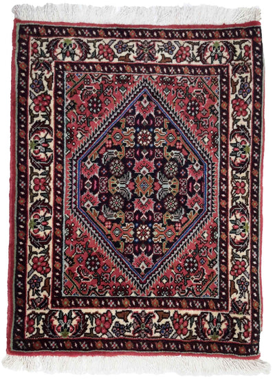 Canvello Hand Made Formal Medallion Silkroad Bidjar Rug - 1'8'' X 2'2'' - Canvello