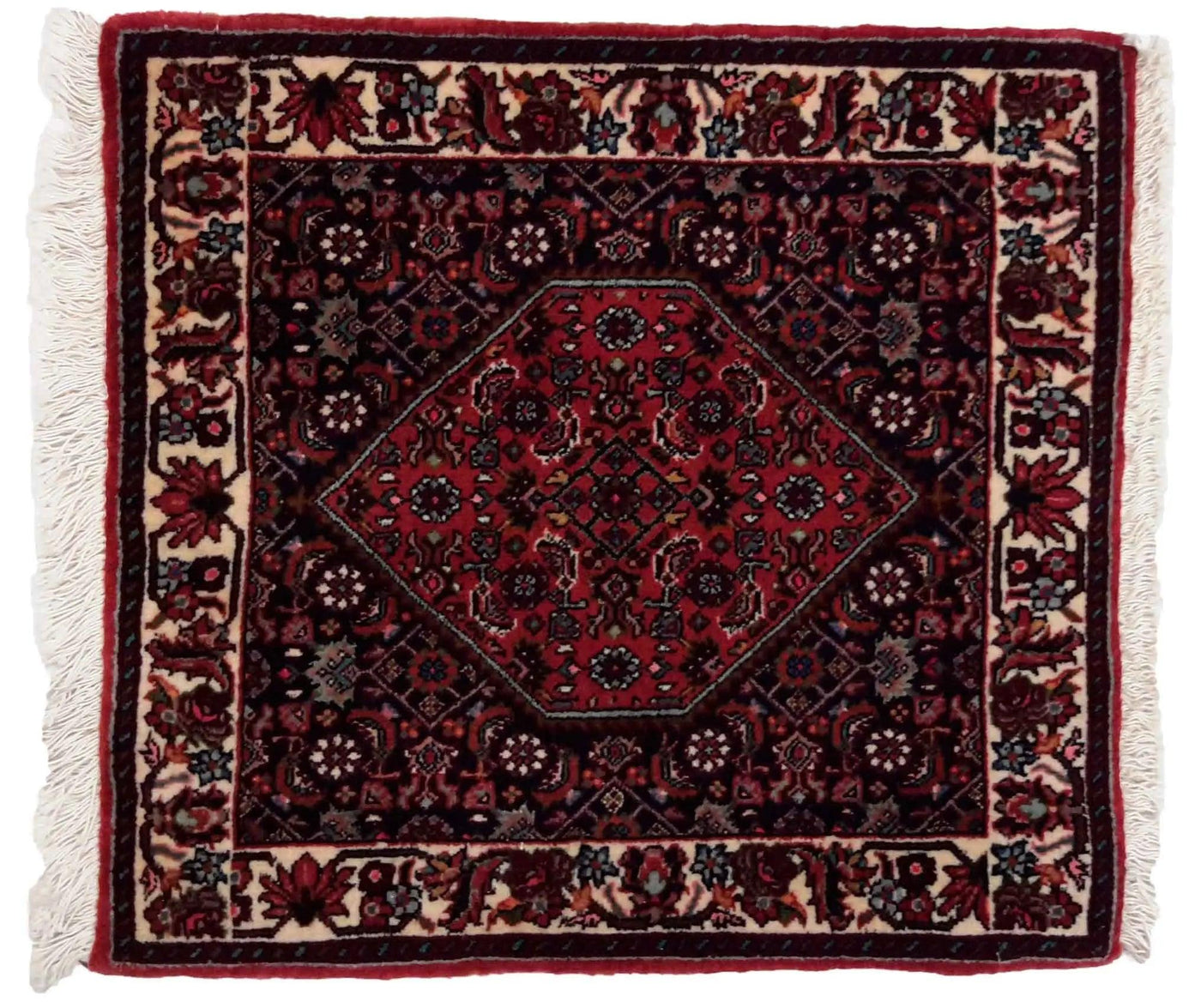 Canvello Hand Made Formal Medallion Silkroad Bidjar Rug - 1'9'' X 1'10'' - Canvello