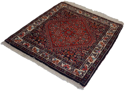 Canvello Hand Made Formal Medallion Silkroad Bidjar Rug - 1'9'' X 1'10'' - Canvello