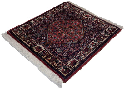 Canvello Hand Made Formal Medallion Silkroad Bidjar Rug - 1'9'' X 1'10'' - Canvello