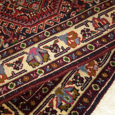 Canvello Hand Made Formal Medallion Silkroad Bidjar Rug - 1'9'' X 1'10'' - Canvello