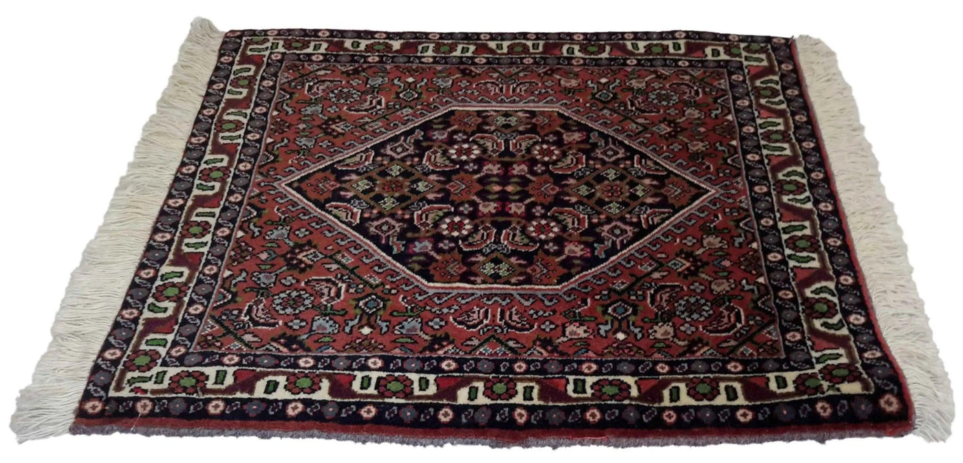 Canvello Hand Made Formal Medallion Silkroad Bidjar Rug - 1'9'' X 1'11'' - Canvello