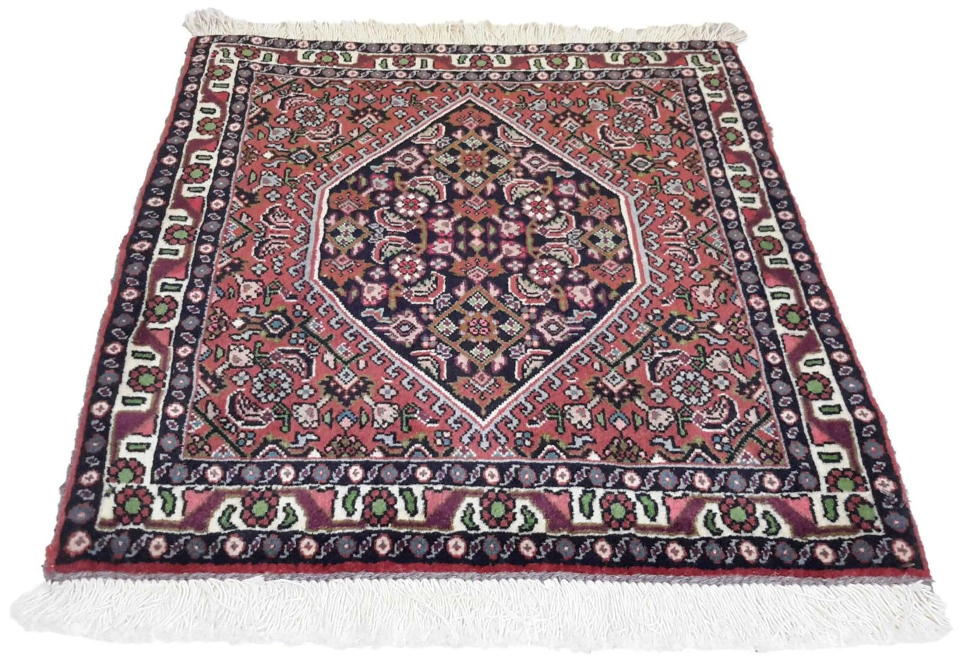 Canvello Hand Made Formal Medallion Silkroad Bidjar Rug - 1'9'' X 1'11'' - Canvello