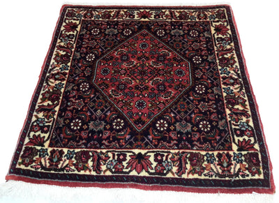 Canvello Hand Made Formal Medallion Silkroad Bidjar Rug - 1'9'' X 1'11'' - Canvello