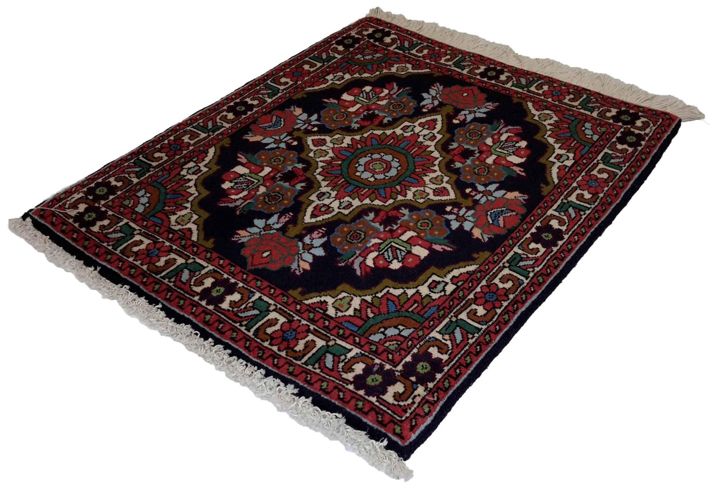 Canvello Hand Made Formal Medallion Silkroad Bidjar Rug - 1'9'' X 2'0'' - Canvello