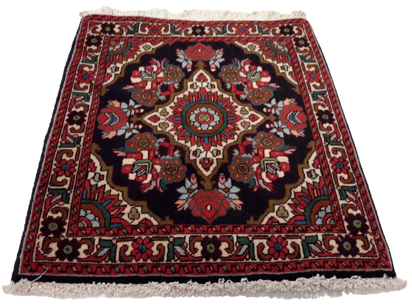 Canvello Hand Made Formal Medallion Silkroad Bidjar Rug - 1'9'' X 2'0'' - Canvello