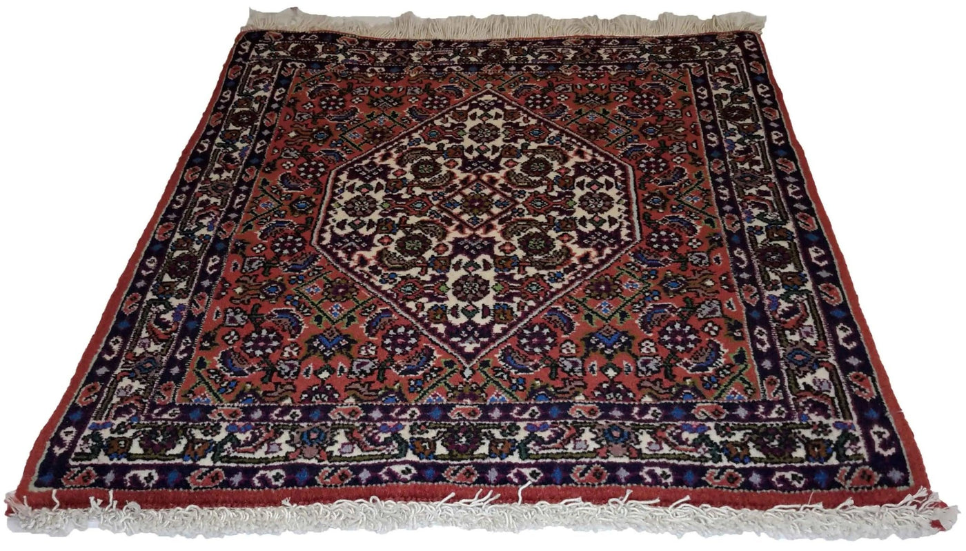 Canvello Hand Made Formal Medallion Silkroad Bidjar Rug - 1'9'' X 2'0'' - Canvello