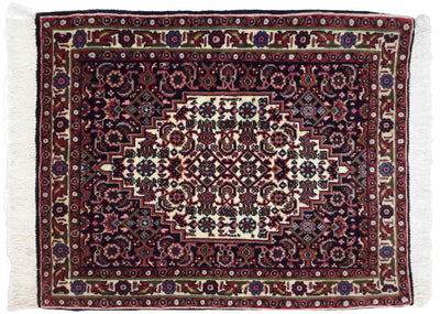 Canvello Hand Made Formal Medallion Silkroad Bidjar Rug - 1'9'' X 2'1'' - Canvello