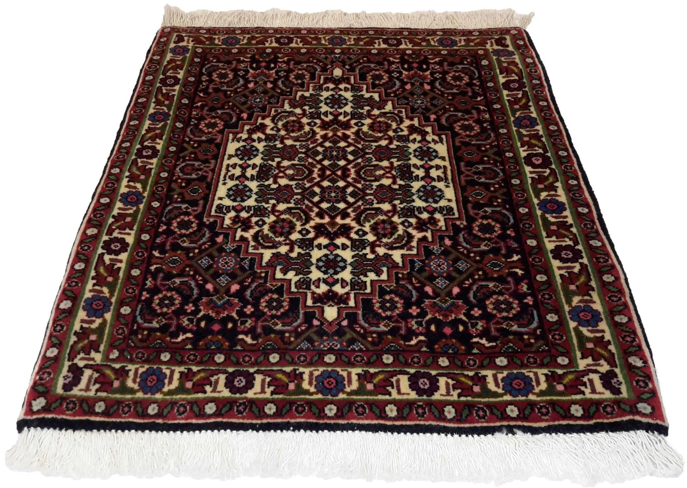 Canvello Hand Made Formal Medallion Silkroad Bidjar Rug - 1'9'' X 2'1'' - Canvello