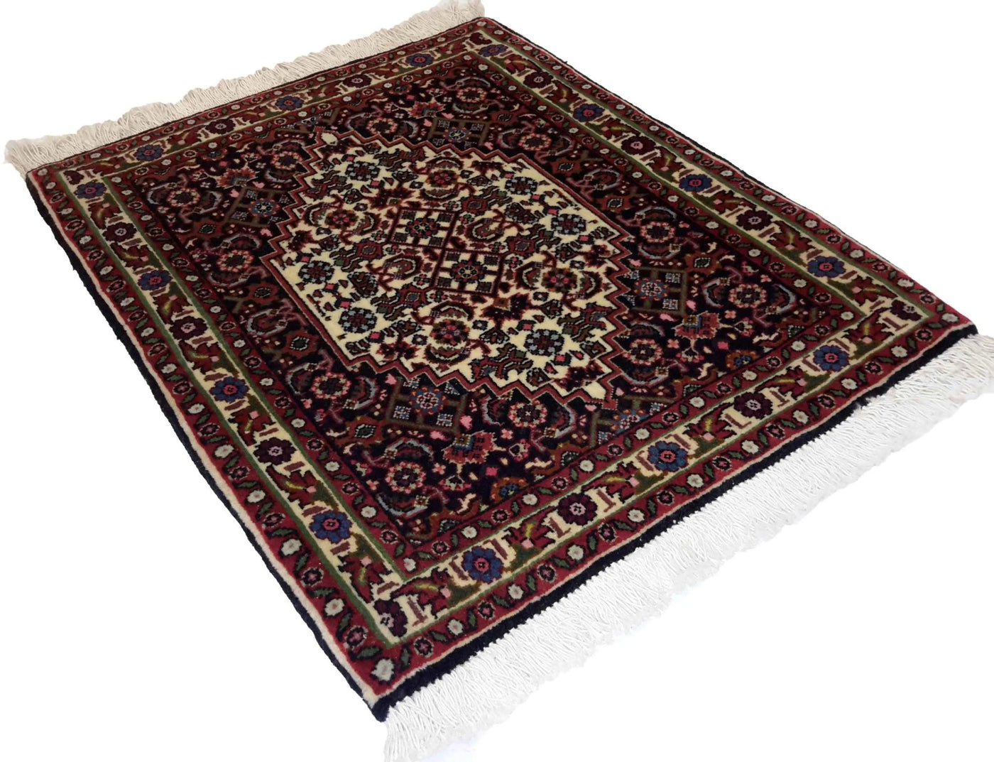 Canvello Hand Made Formal Medallion Silkroad Bidjar Rug - 1'9'' X 2'1'' - Canvello