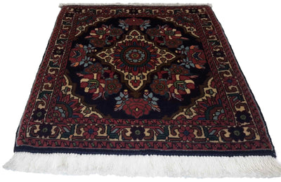 Canvello Hand Made Formal Medallion Silkroad Bidjar Rug - 1'9'' X 2'2'' - Canvello